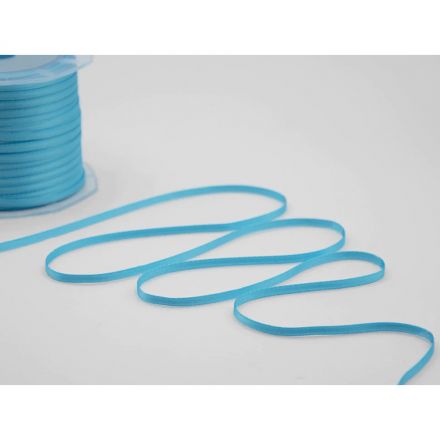 Turquoise double satin ribbon 3 mm